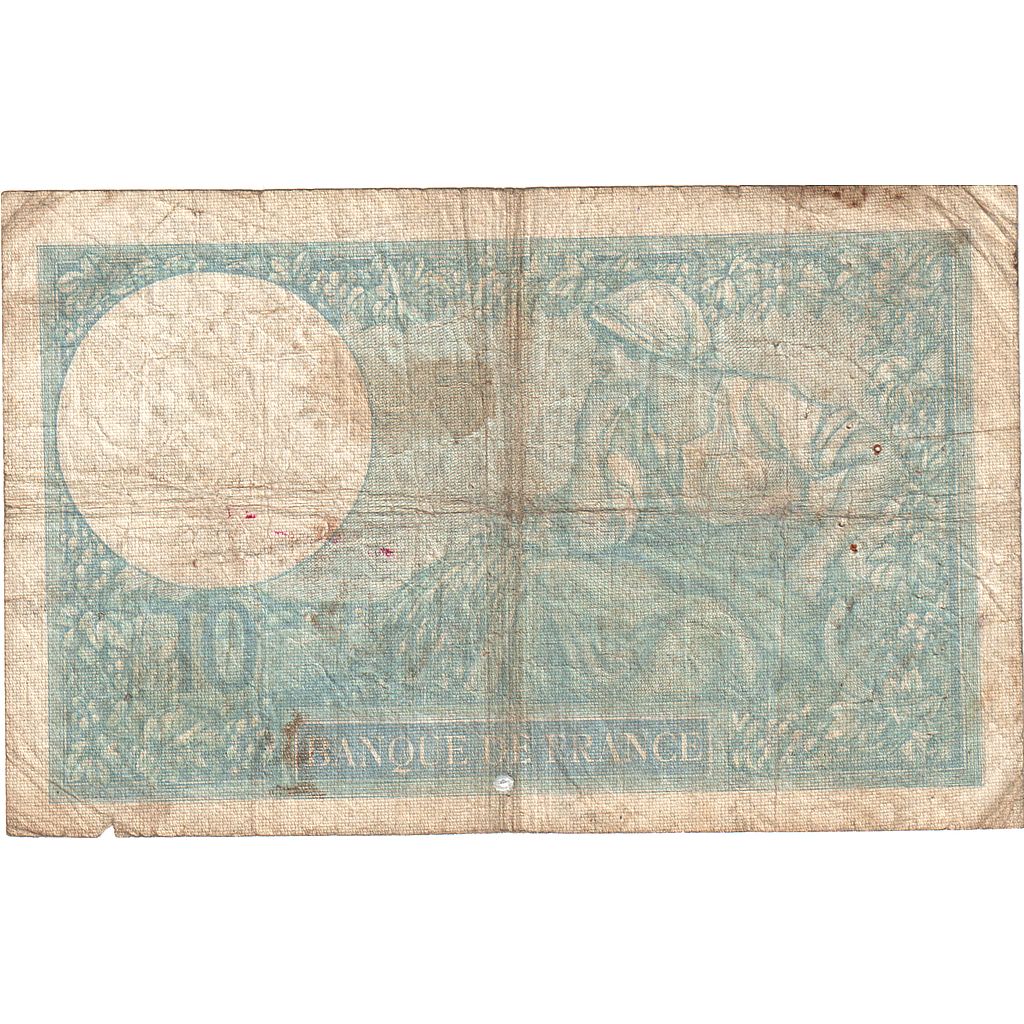 França, 10 Francs, Minerve, 1941, P.84461, VG(8-10), Fayette:07.29, KM:84