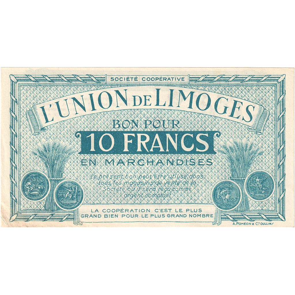 Francia, Limoges, 10 Francs, 1920-1935, EBC