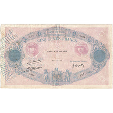 France, 500 Francs, Bleu et Rose, 1923, O.689, VF(30-35), Fayette:30.27, KM:66j