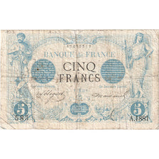 Frankrijk, 5 Francs, Noir, 1873, A.1881, B, Fayette:1.15, KM:60