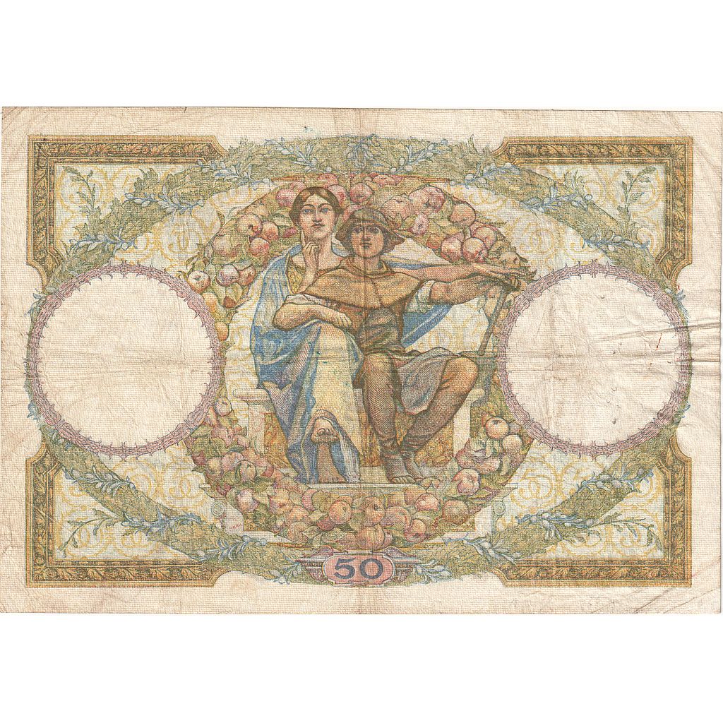 France, 50 Francs, Luc Olivier Merson, 1932, C.11677, VF(30-35), Fayette:16.3