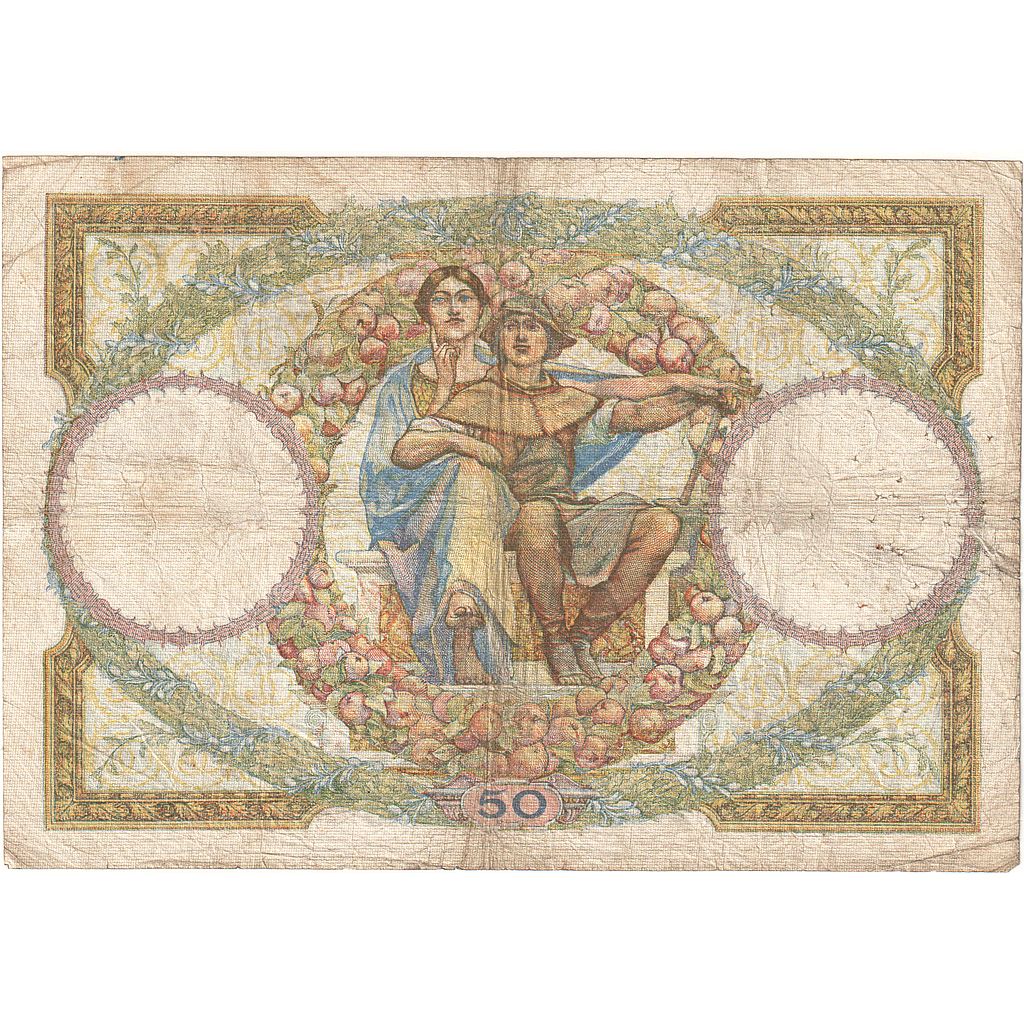 France, 50 Francs, Luc Olivier Merson, 1934, J.15134, VF(20-25), Fayette:16.5