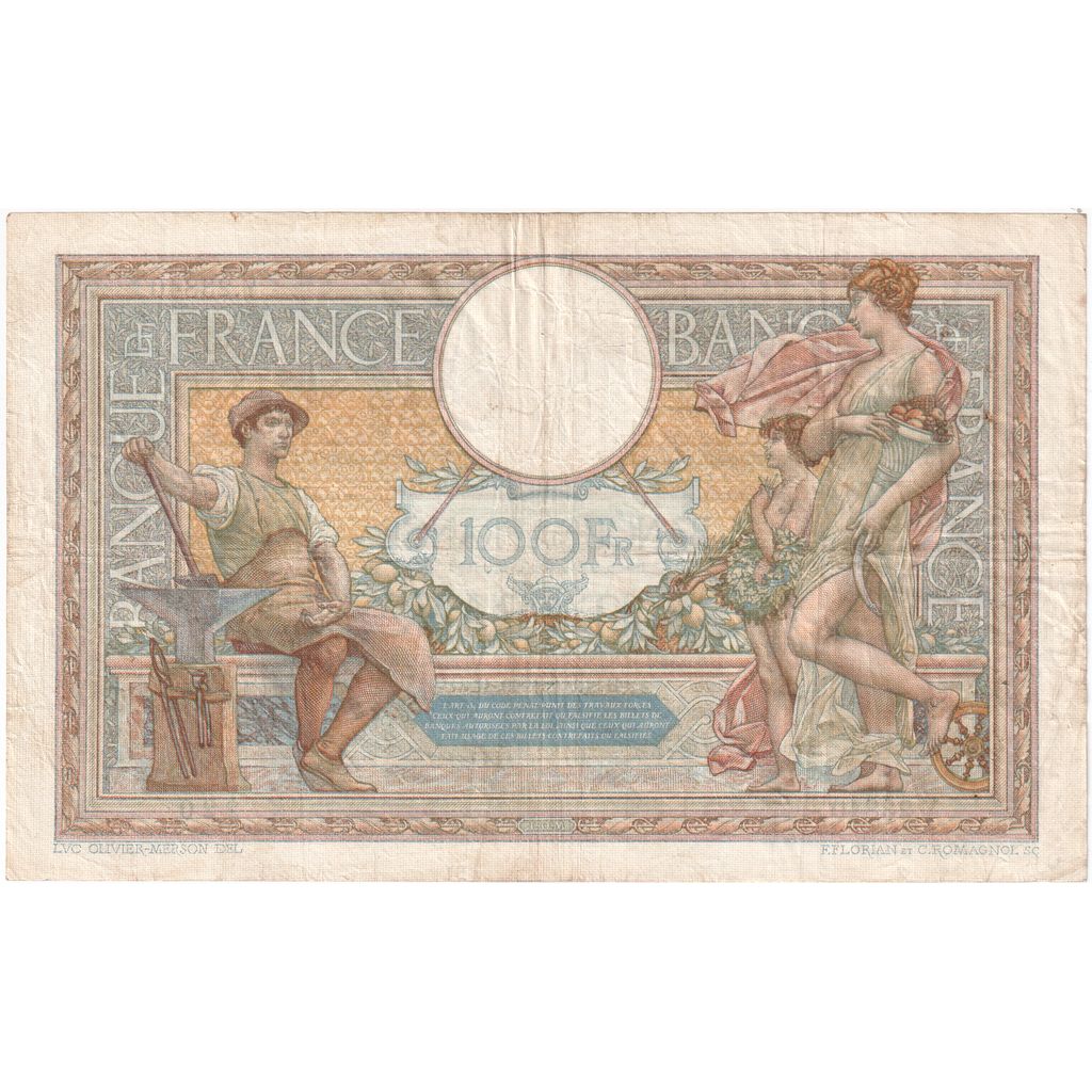 Frankrijk, 100 Francs, Luc Olivier Merson, 1929, Y.23840, TTB, Fayette:24.8