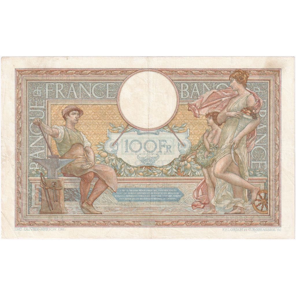 Francia, 100 Francs, Luc Olivier Merson, 1932, N.35534, BB, Fayette:24.11