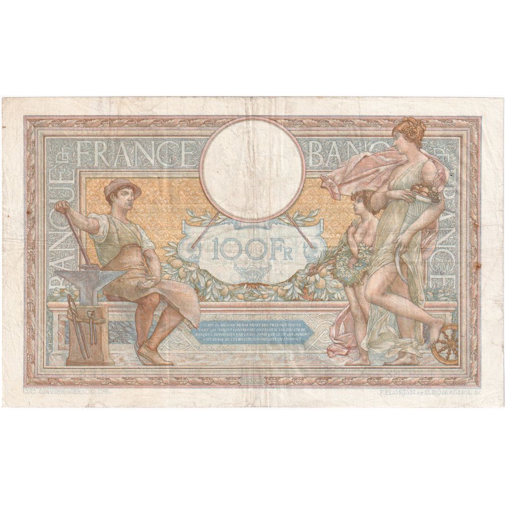 Francia, 100 Francs, Luc Olivier Merson, 1933, T.39788, MBC, Fayette:24.12