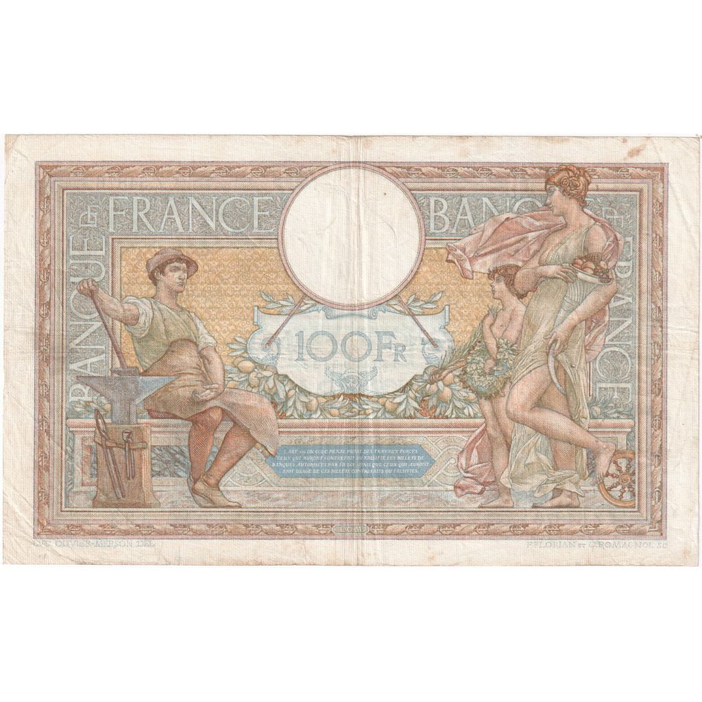Francja, 100 Francs, Luc Olivier Merson, 1937, Z.54876, EF(40-45)