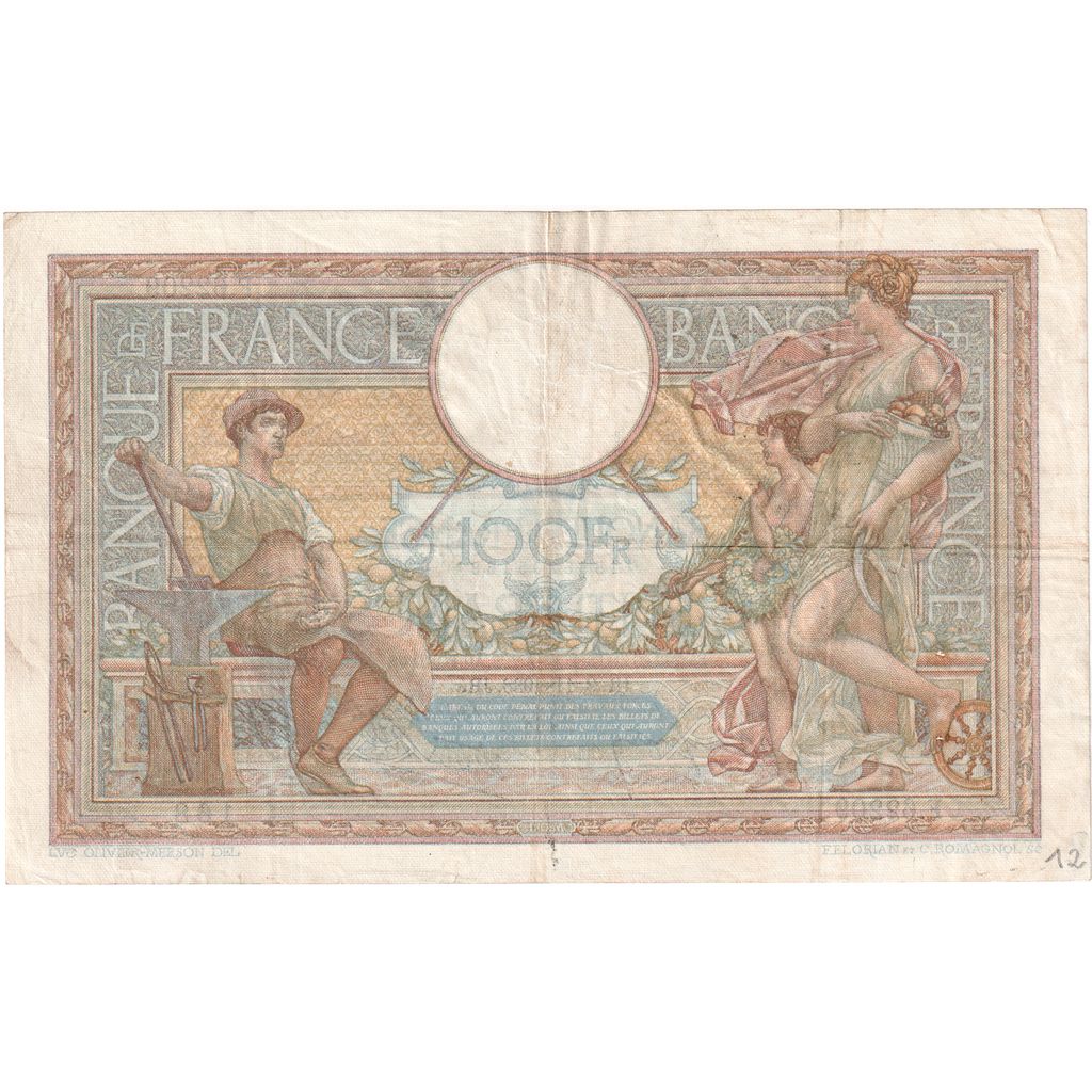 Francia, 100 Francs, Luc Olivier Merson, 1938, F.62209, BB, Fayette:25.34