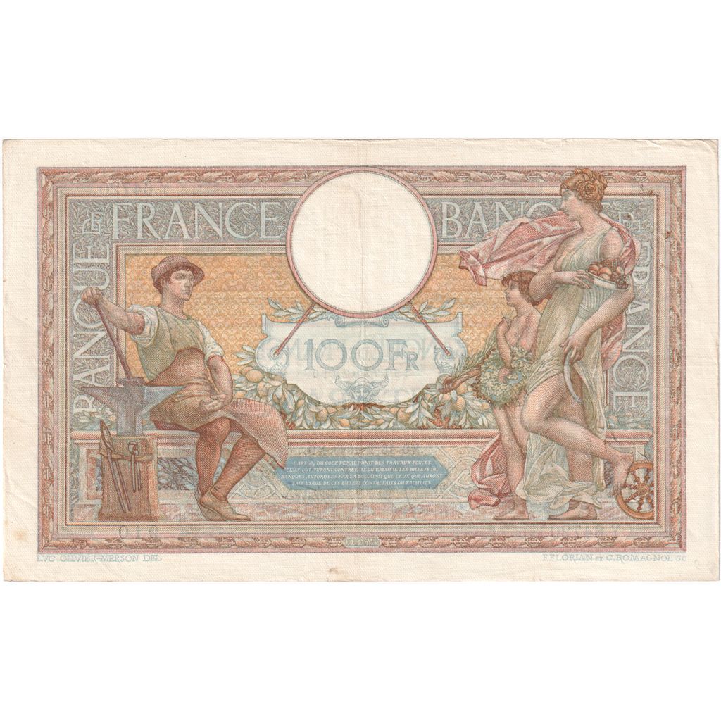 Frankreich, 100 Francs, Luc Olivier Merson, 1939, Y.64720, SS+, Fayette:25.43