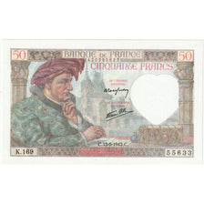 Francja, 50 Francs, Jacques Coeur, 1942, K.169, UNC(64), Fayette:19.20, KM:93