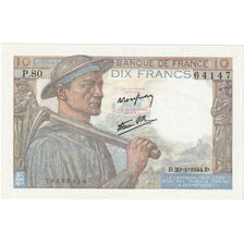 Francia, 10 Francs, Mineur, 1944, P.80, SPL-, Fayette:8.11, KM:99c
