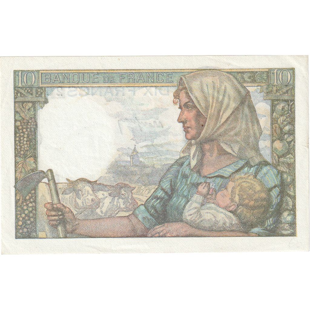 Frankreich, 10 Francs, Mineur, 1949, L.183, UNZ-, Fayette:8.21, KM:99f
