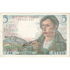 Francia, 5 Francs, Berger, 1943, F.64, SC, Fayette:05.03, KM:98a
