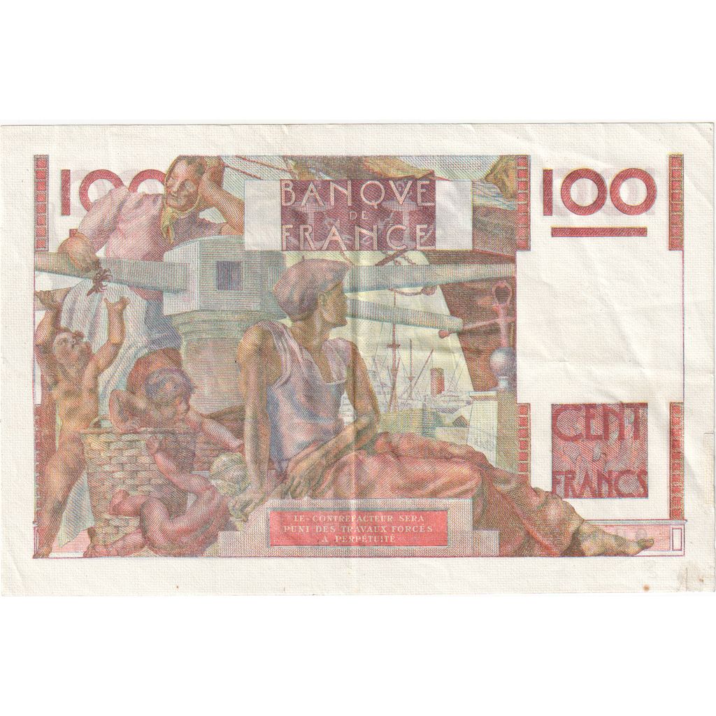 Francja, 100 Francs, Jeune Paysan, 1946, R.107, EF(40-45), Fayette:28.9, KM:128a