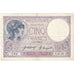 France, 5 Francs, Violet, 1921, A.6145, EF(40-45), Fayette:3.5, KM:72b