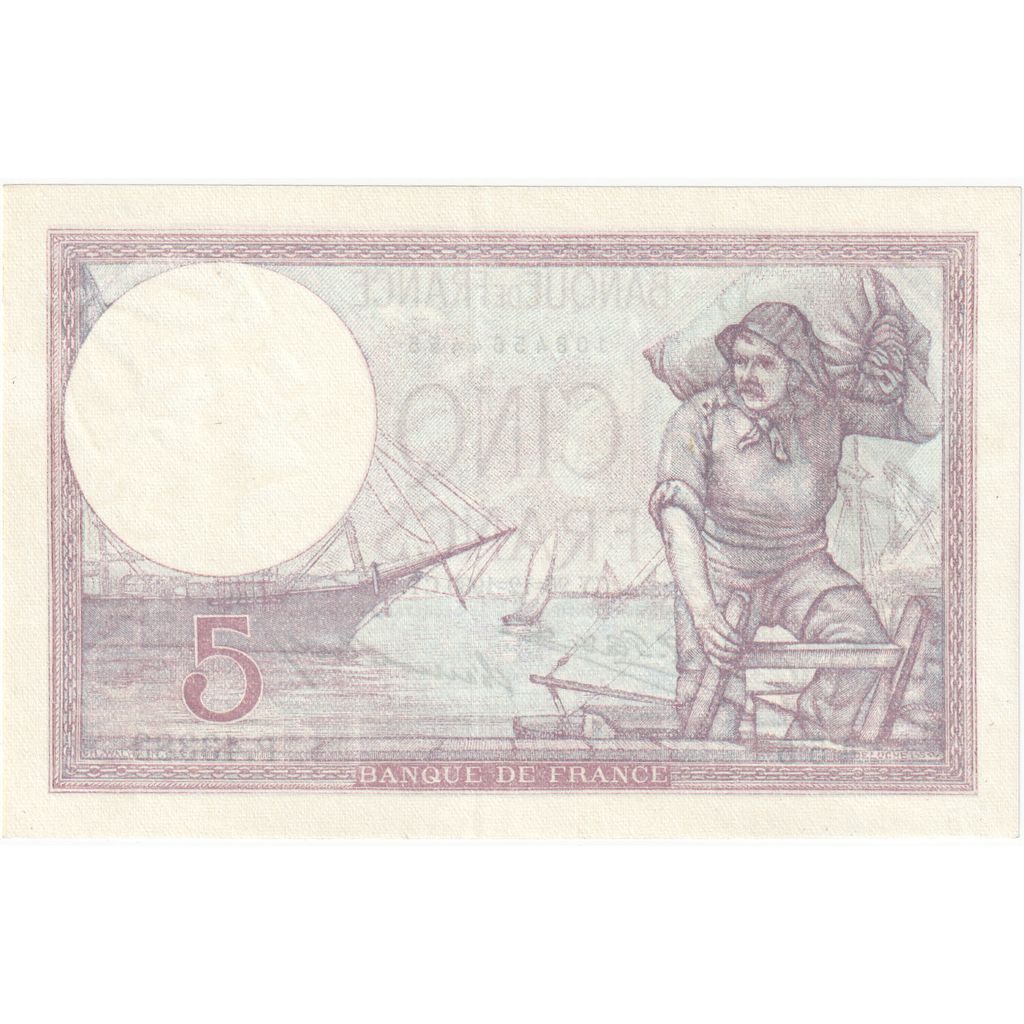 Frankrijk, 5 Francs, Violet, 1930, P.43383, NIEUW, Fayette:3.14, KM:72d