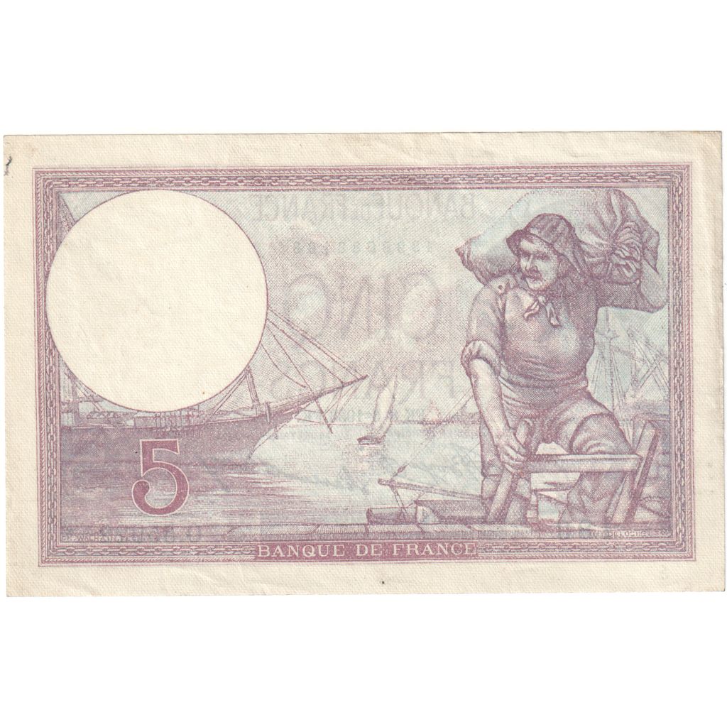 Frankrijk, 5 Francs, Violet, 1933, O.55922, SUP, Fayette:3.17, KM:72e