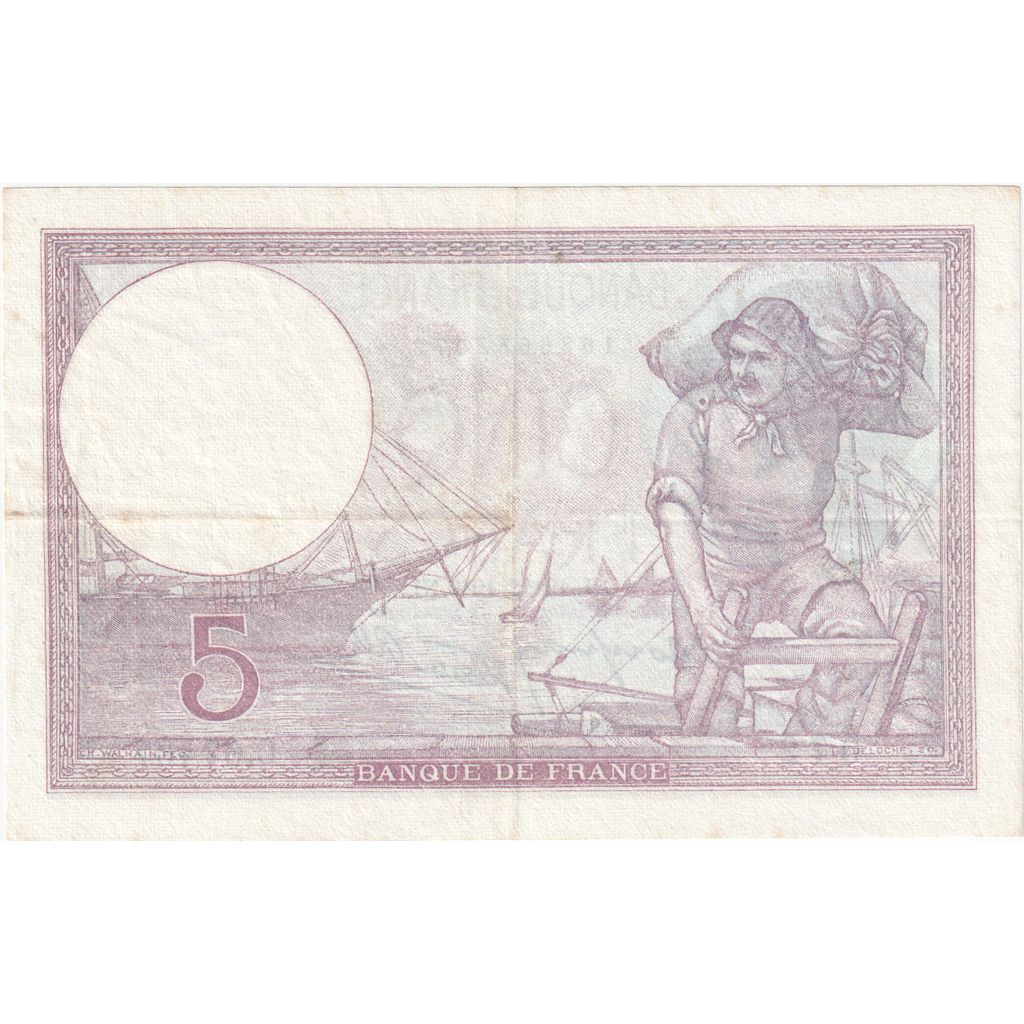 Frankrijk, 5 Francs, Violet, 1940, C.67467, TTB, Fayette:04.17, KM:83