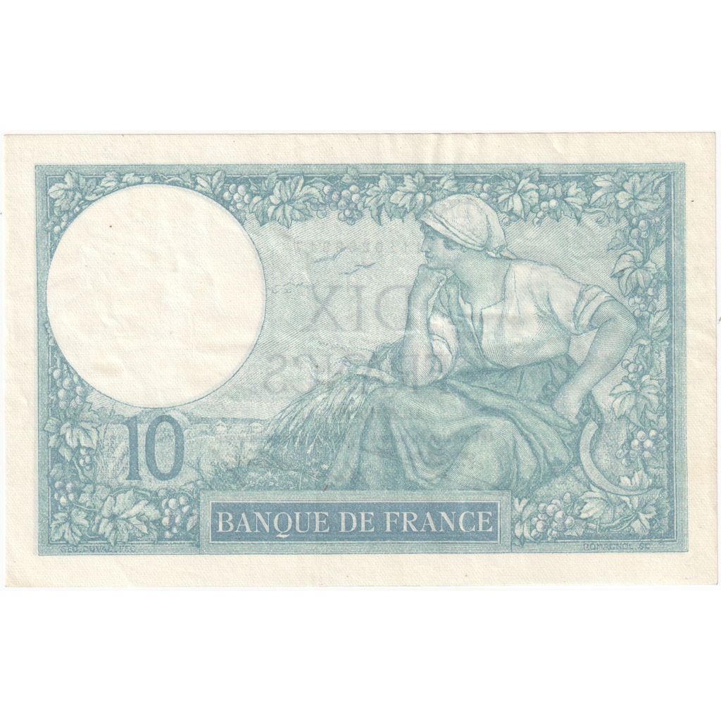 France, 10 Francs, Minerve, 1927, T.44411, SUP, Fayette:6.12, KM:73d