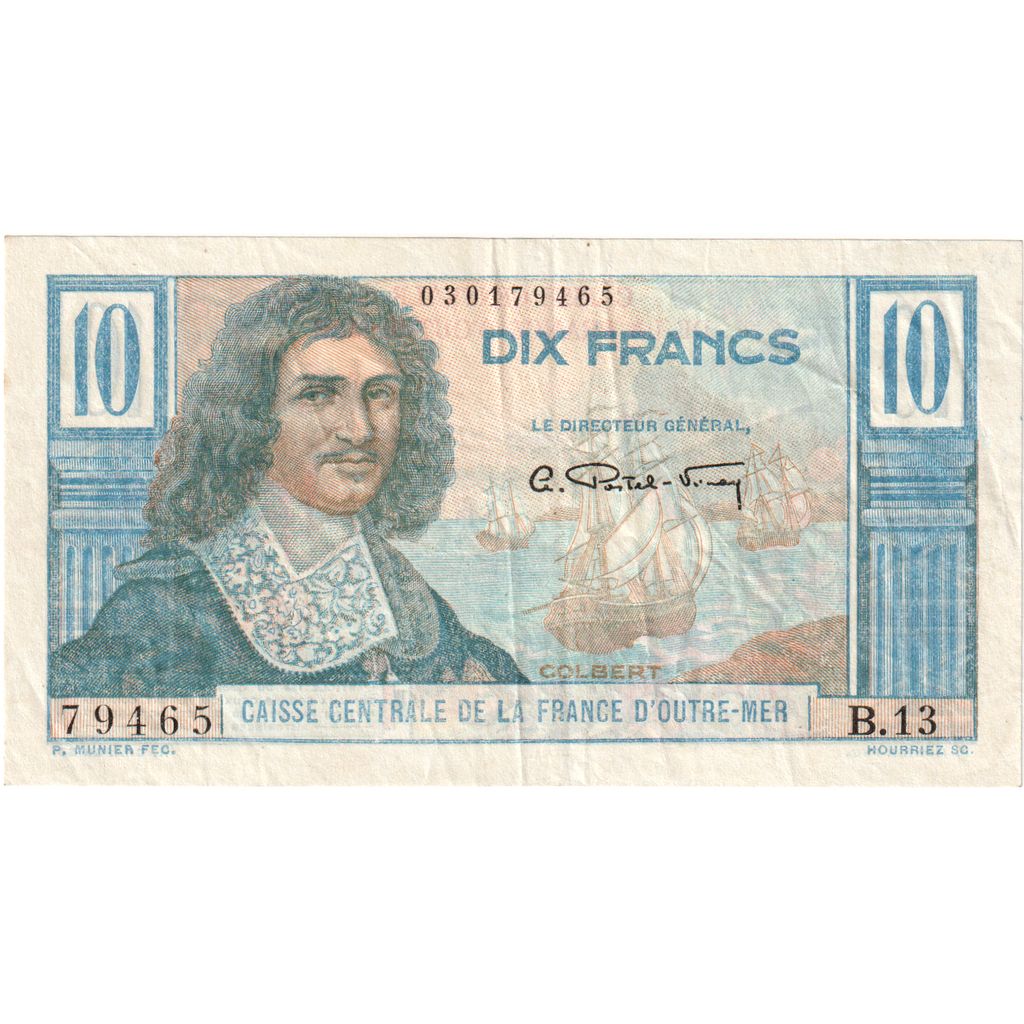 Africa equatoriale francese, 10 Francs, Undated (1947), KM:21, BB