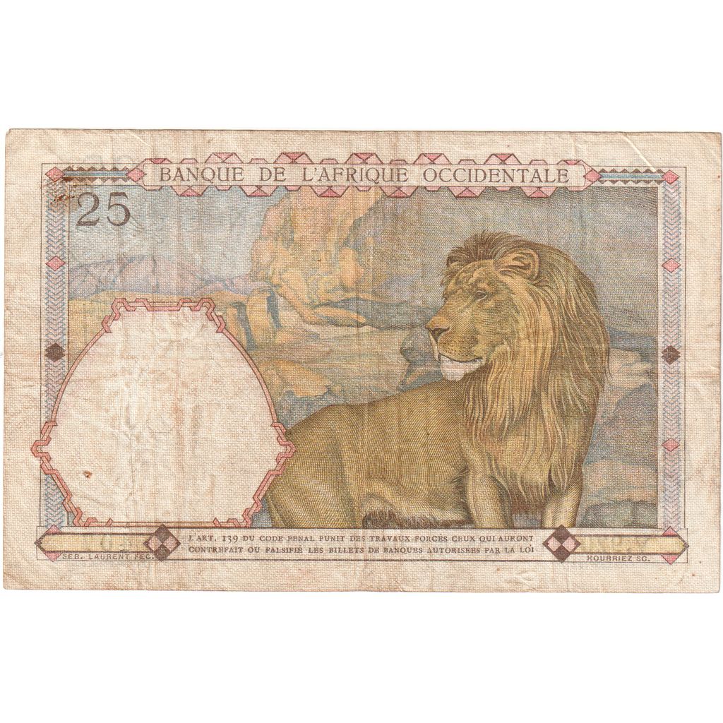 Afrique-Occidentale française, 25 Francs, 1938, 1938-03-10, KM:22, TTB