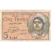 Algeria, 5 Francs, 1944, 1944-02-08, KM:94a, EF(40-45)