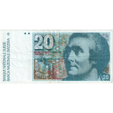 Switzerland, 20 Franchi, 1989, KM:22, EF(40-45)