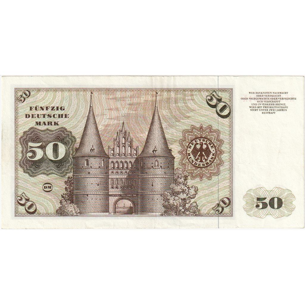 GERMANY - FEDERAL REPUBLIC, 50 Deutsche Mark, 1980, 1980-01-02, KM:33c