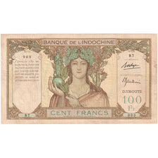 French Somaliland, 100 Francs, 1928-1938, KM:8, VF(30-35)