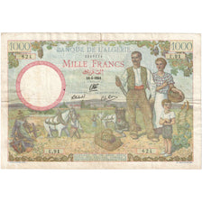 Algeria, 1000 Francs, 1941, 1941-04-18, KM:86, VF(30-35)