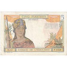 INDOCINA FRANCESE, 5 Piastres, Undated (1936), KM:55c, BB+
