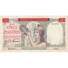 FRENCH INDO-CHINA, 20 Piastres, 1949, KM:81a, EF(40-45)