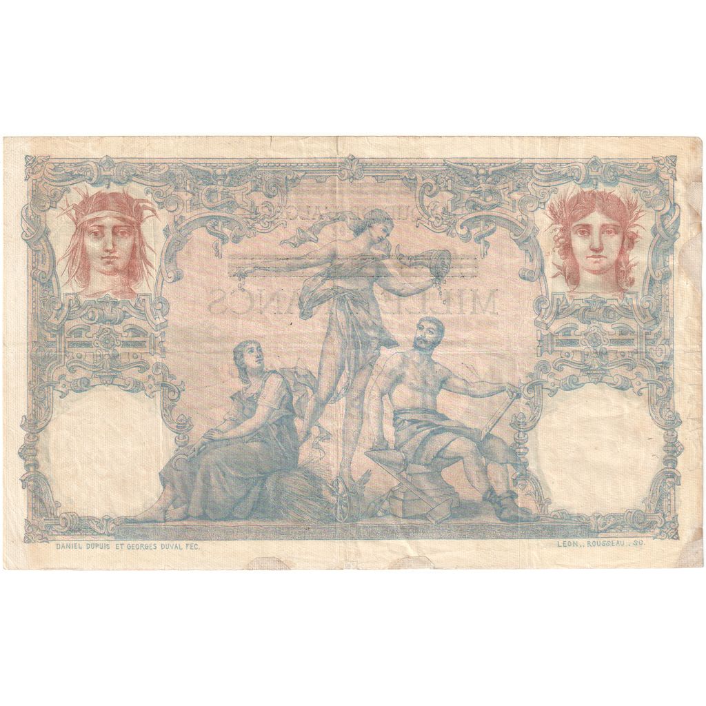 Tunisia, 1000 Francs on 100 Francs, Undated (1942-1943), VF(20-25)