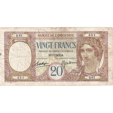 New Caledonia, 20 Francs, Undated (1929), KM:37b, VF(20-25)