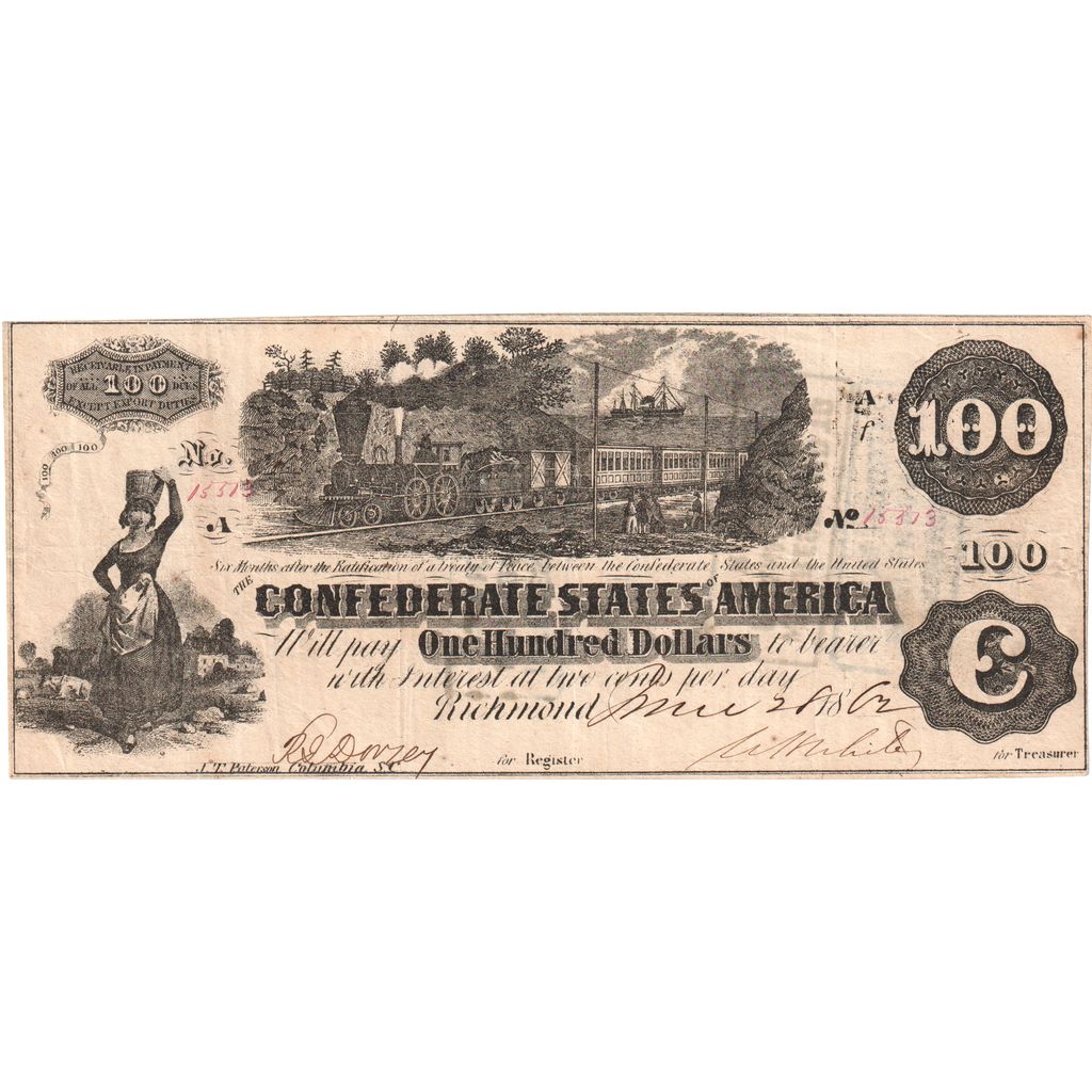 United States, 100 Dollars, 1862, KM:44, EF(40-45)