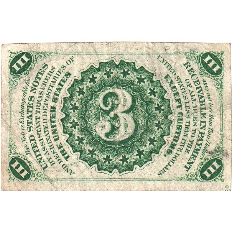 Vereinigte Staaten, 3 Cents, 1863, 1863-03-03, S+