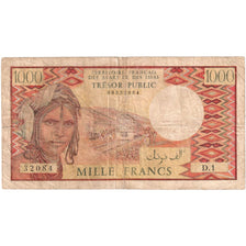 French Afars and Issas, 1000 Francs, Undated (1975), KM:34, VF(30-35)