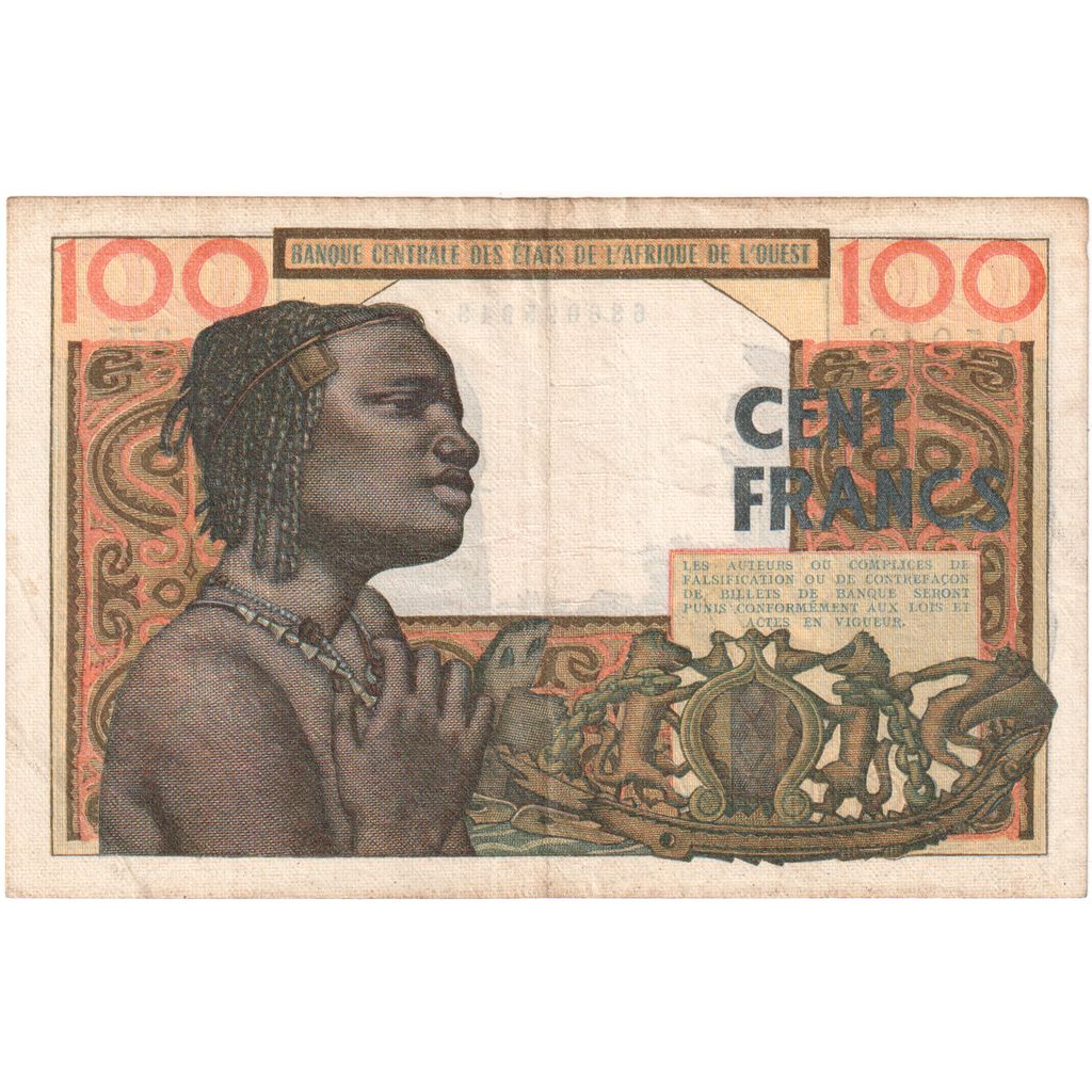 Stati dell'Africa occidentale, 100 Francs, 1960, KM:2b, BB