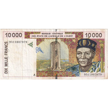 West African States, 10,000 Francs, VF(30-35)