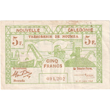 Nuova Caledonia, 5 Francs, 1943, 1943-06-15, KM:58, BB
