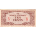 Burma, 10 Cents, 1942, KM:11b, EF(40-45)