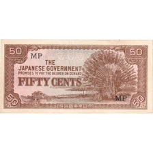 MALAYA, 50 Cents, 1942, KM:M4b, AU(55-58)