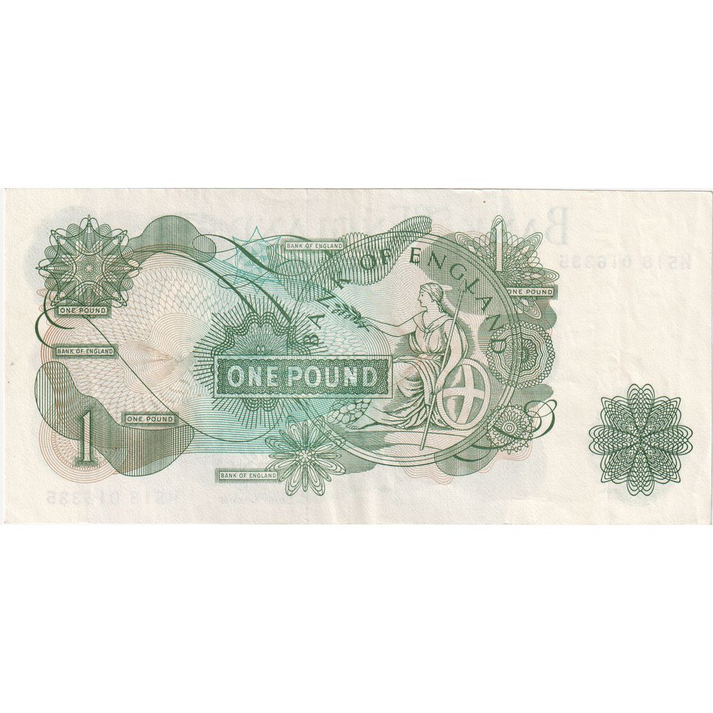 Great Britain, 1 Pound, 1970-1978, KM:374g, AU(55-58)