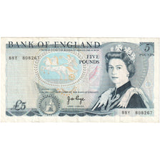 Großbritannien, 5 Pounds, Undated (1973-80), KM:378b, S+