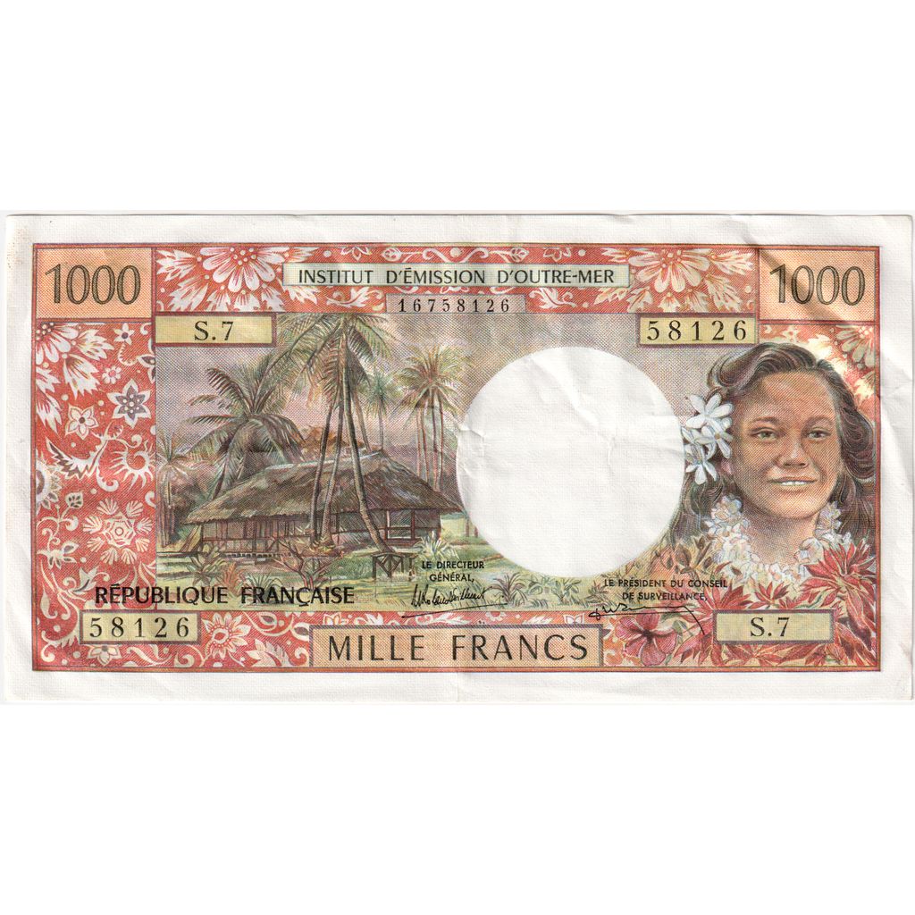 Tahiti, 1000 Francs, EF(40-45)