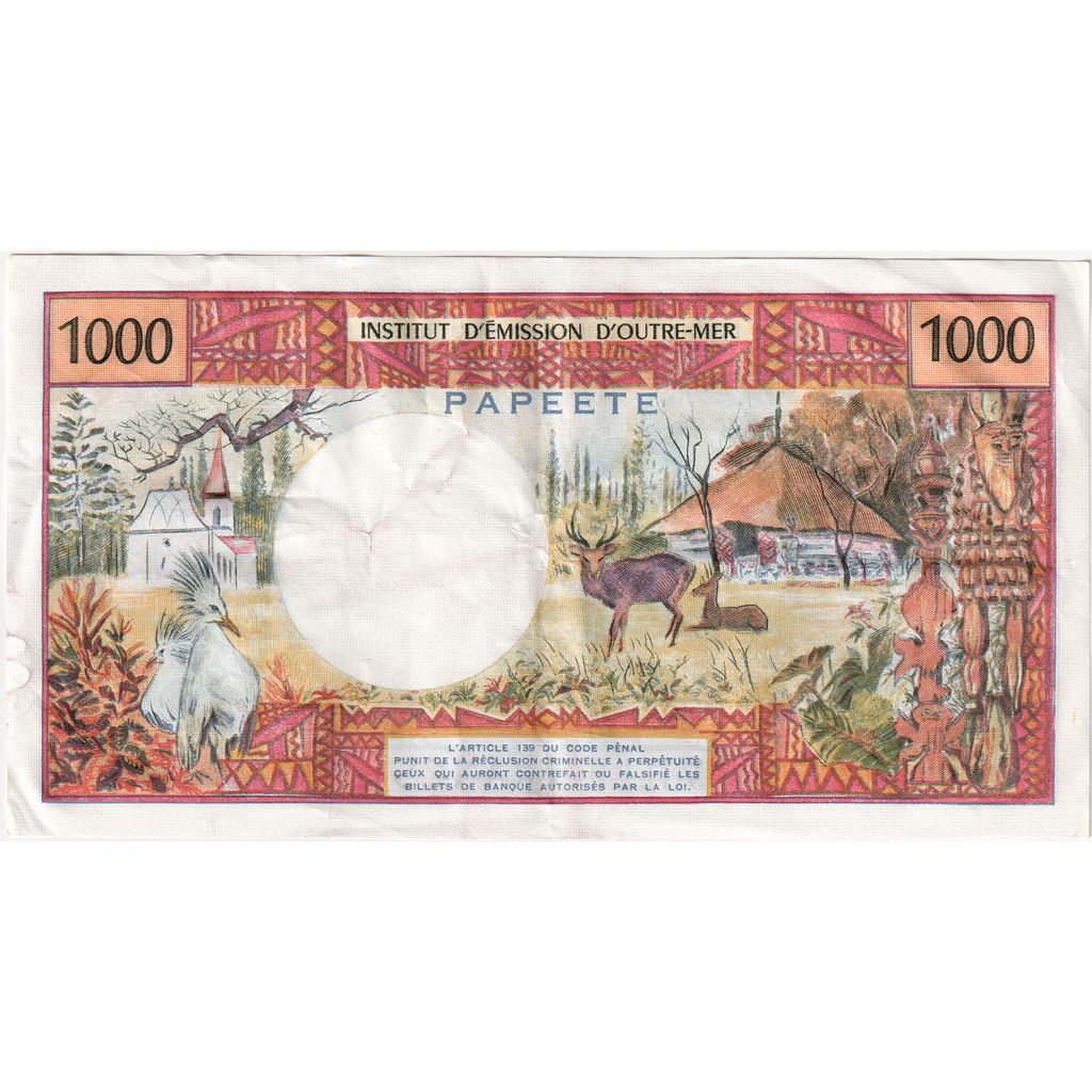 Tahiti, 1000 Francs, EF(40-45)