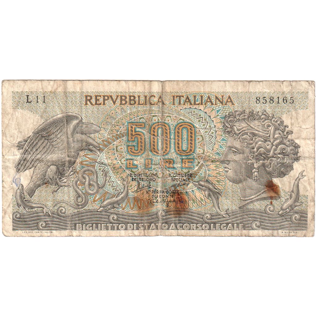 Italië, 500 Lire, 1966, 1966-06-20, KM:93a, TB