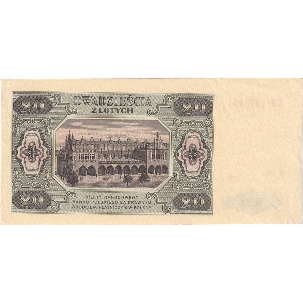 Poland, 20 Zlotych, 1948, 1948-07-01, KM:137, UNC(63)