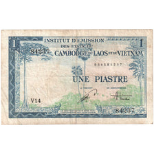 Indochine française, 1 Piastre = 1 Dong, 1954, KM:105, TTB