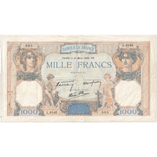 France, 1000 Francs, Cérès et Mercure, 1940, L.9142, VF(30-35), Fayette:38.44