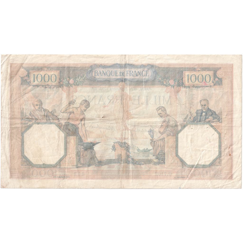 França, 1000 Francs, Cérès et Mercure, 1939, O.7102, EF(40-45)